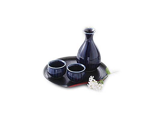Amazon.co.jp: 茄子紺 菊型酒器揃 43241 : Home & Kitchen